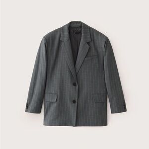 Frank & Oak Charcoal Pinstripe Blazer
